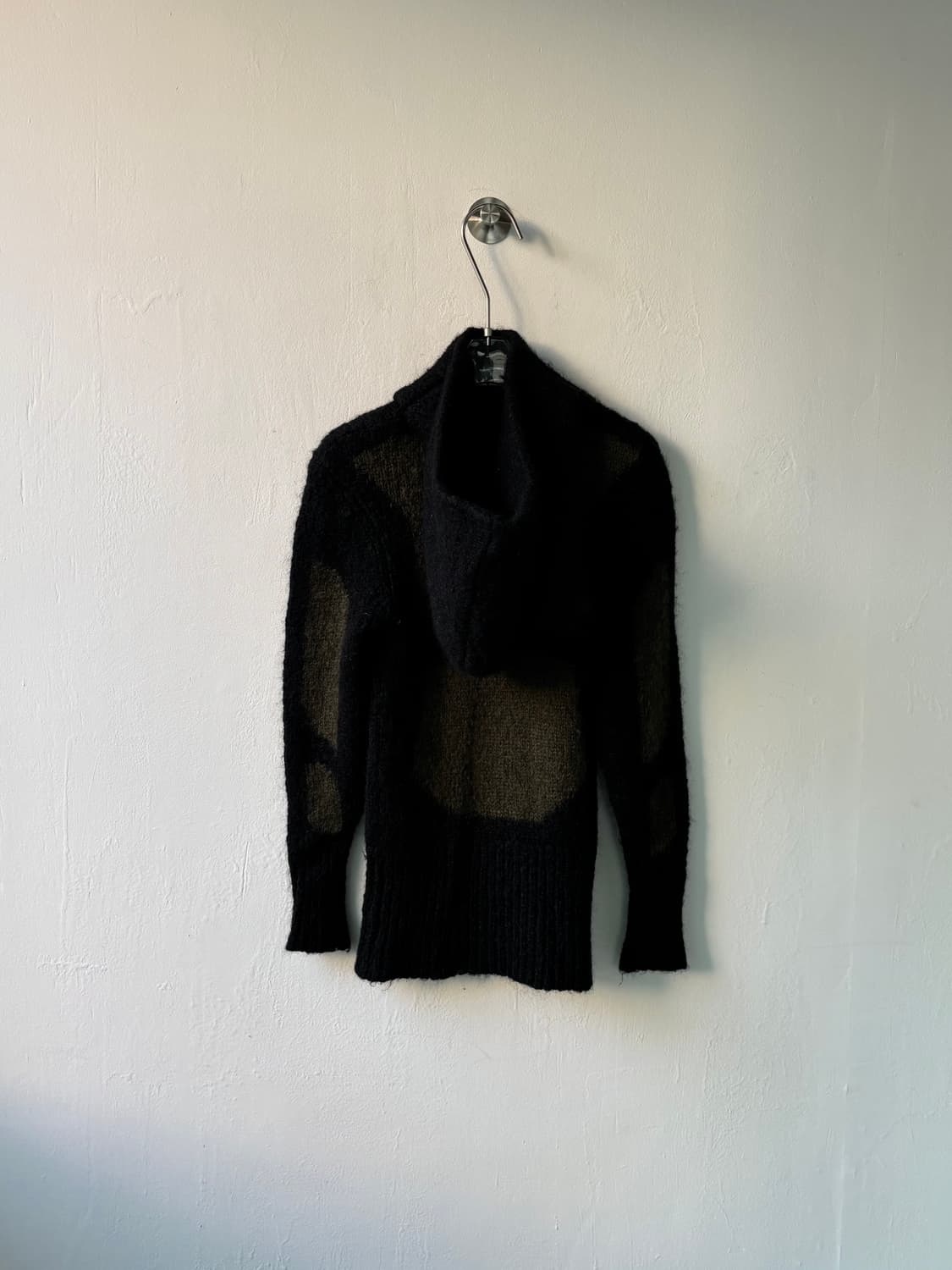 스컬 프린팅 울 후드 상품이미지7