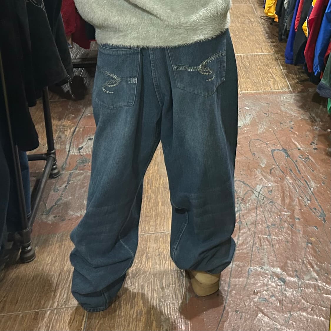 [HI] VTG 스티치 포켓 와이드 데님 상품이미지5