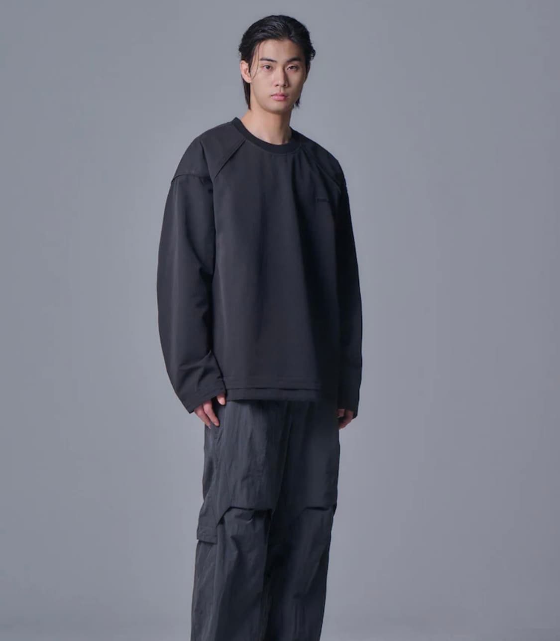 준지 Juun.J 덱스 파이핑 풀오버-블랙 L 팝니다 상품이미지2