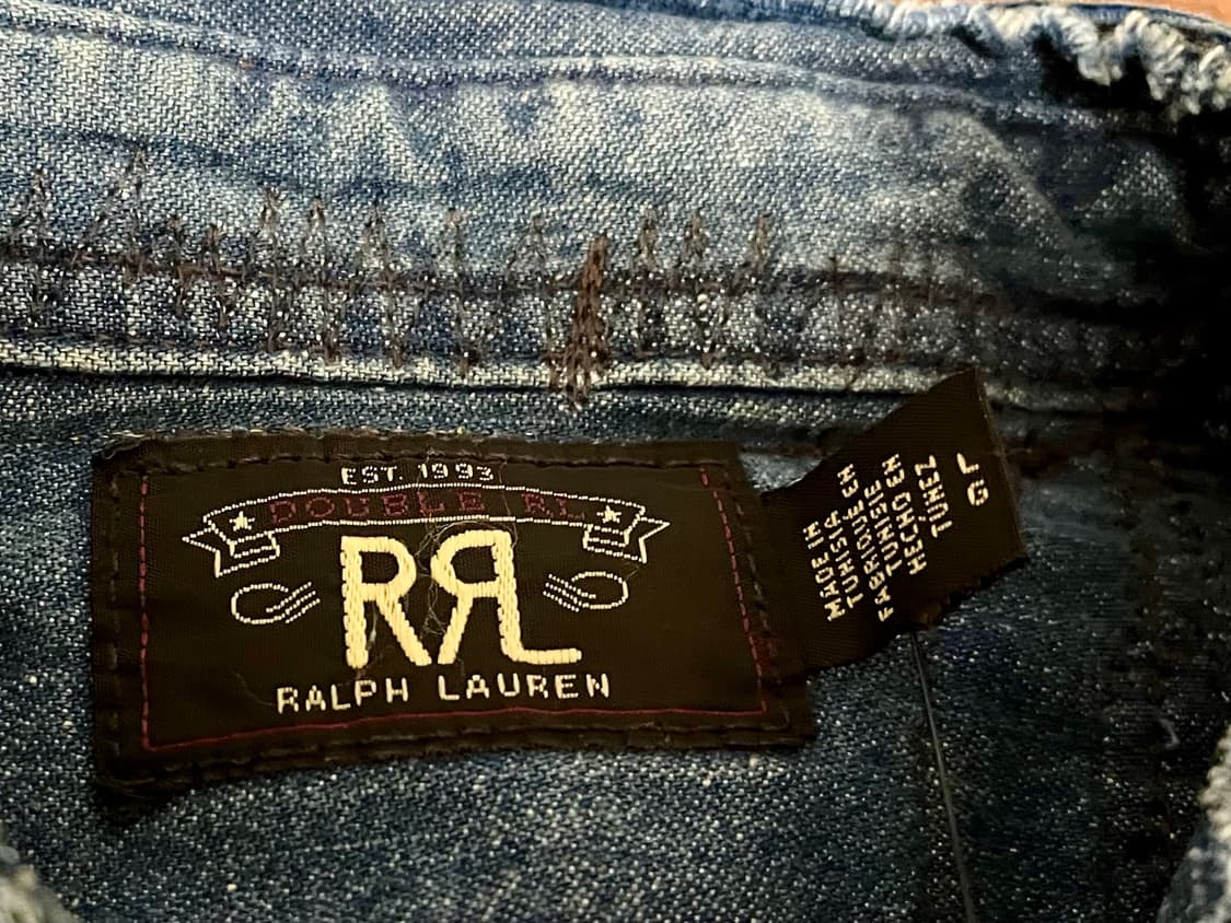 더블알엘 RRL 인디고 데님 패치워크 워크셔츠 상품이미지5