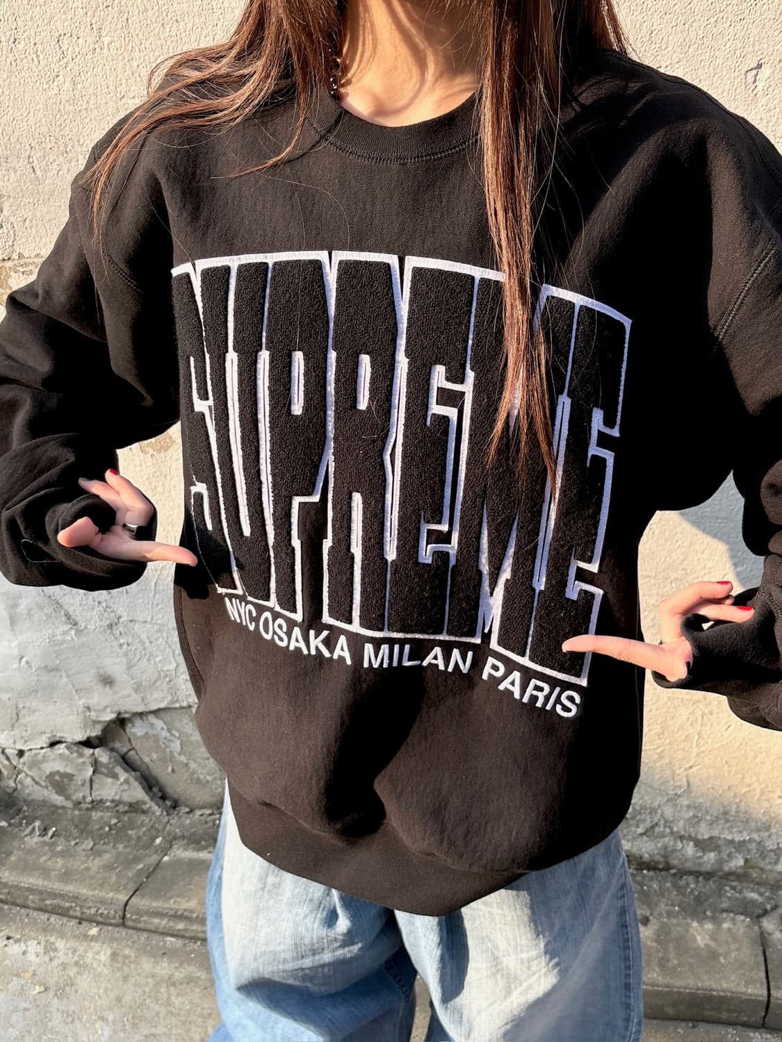 SUPREME 시티스 아크 크루넥 블랙 맨투맨 스웻셔츠  상품이미지5