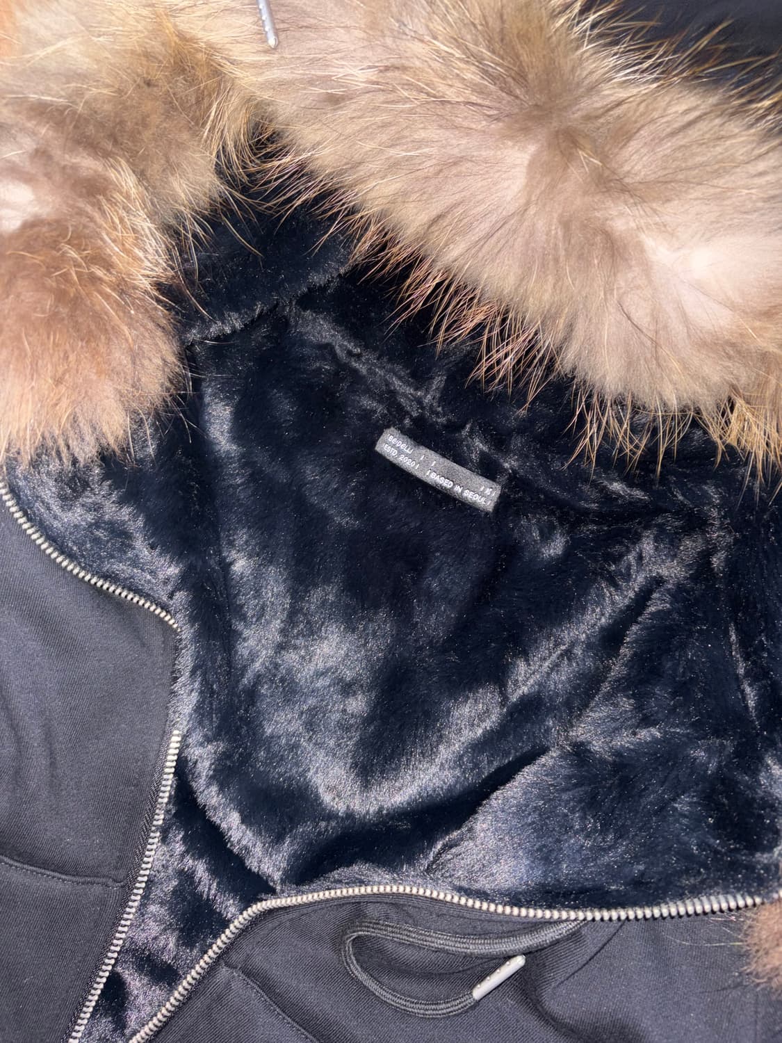 베이델리 후드 퍼 투웨이 후드집업 블랙 상품이미지7