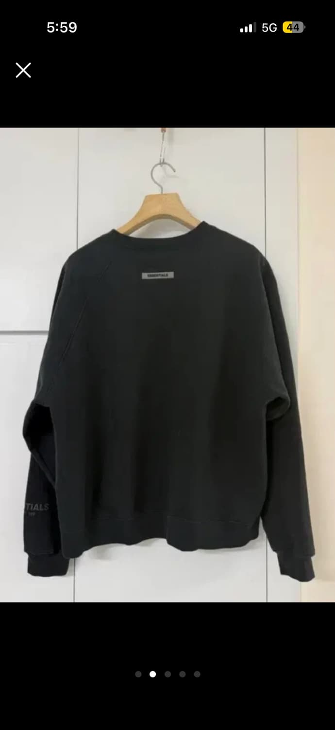 에센셜 맨트맨 블랙 S 상품이미지2