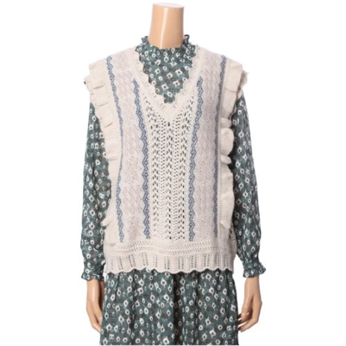 써스데이아일랜드 니트 조끼 상품이미지2