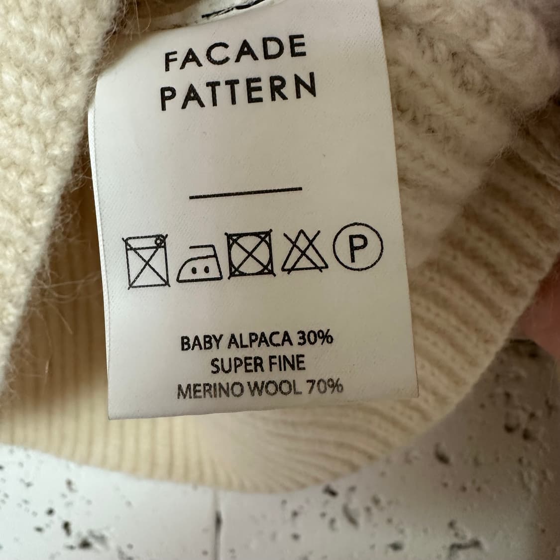 우먼free 파사드패턴 아이보리 니트 상품이미지4