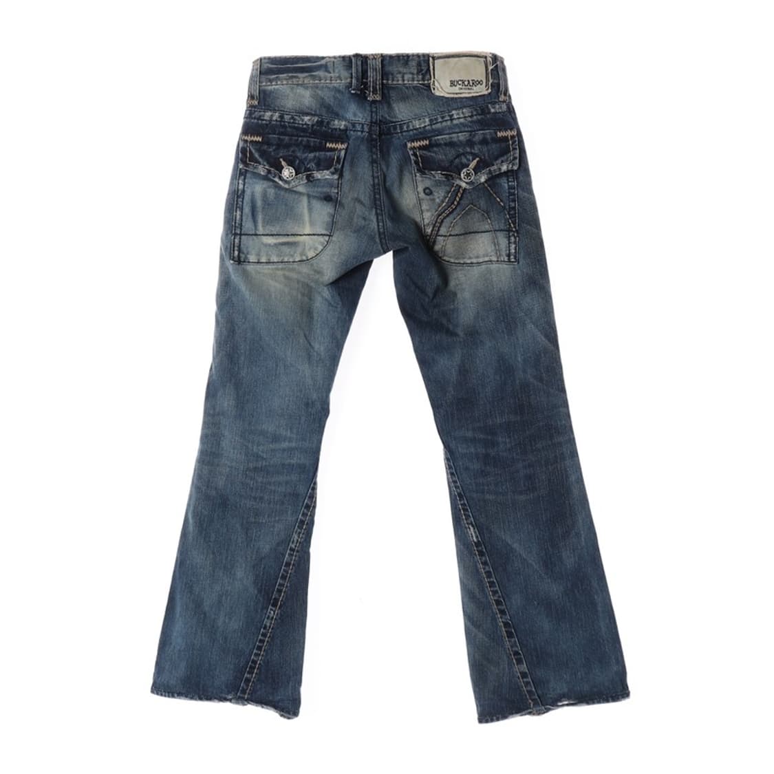 버커루 헤비 워싱 디스트로이드 부츠컷 데님 상품이미지2