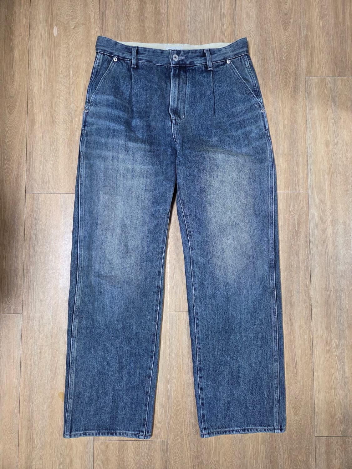 러프사이드 드레이프 데님 팬츠 미디엄 블루 상품이미지1