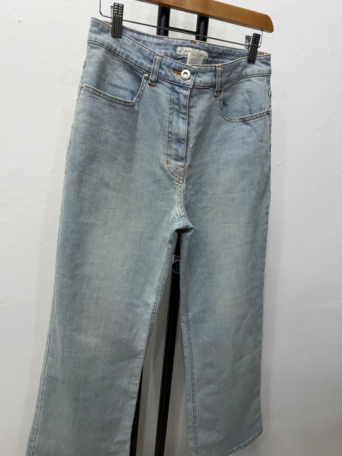 정품) 폼스튜디오 한섬 21ss 연청 데님 팬츠 S(26-27) 상품이미지2