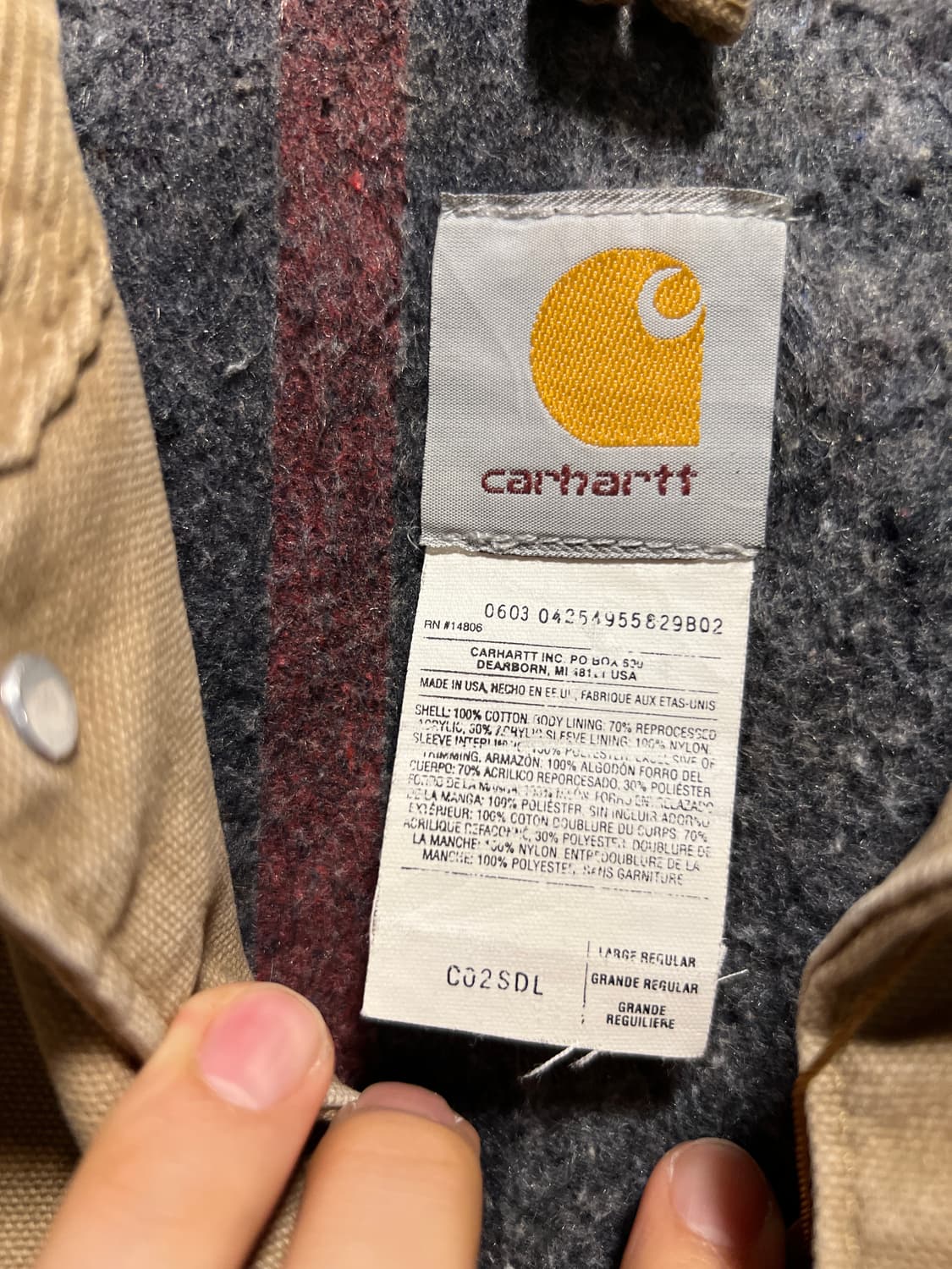 [L]칼하트 Made in USA C02 더티워싱 새들 초어 자켓 상품이미지2