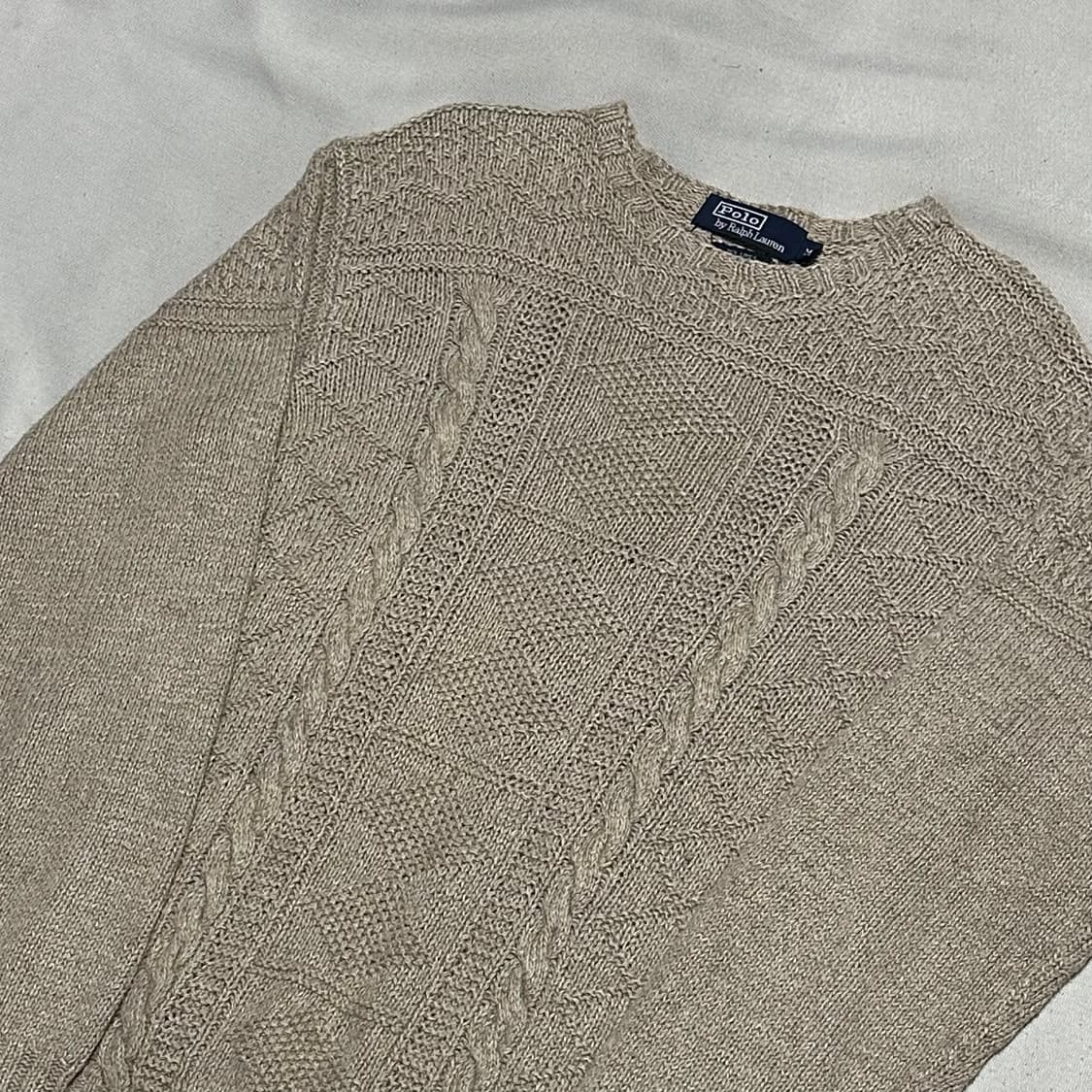 M 폴로랄프로렌 혼방 핸드니트 케이블 니트 상품이미지1