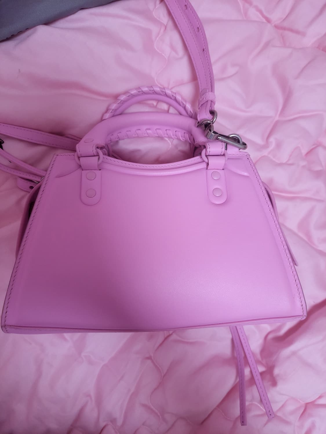 정품)급처상태좋음!발렌시아가 핑크 네오 클래식 탑핸들 시티 크로스백 가방 상품이미지6