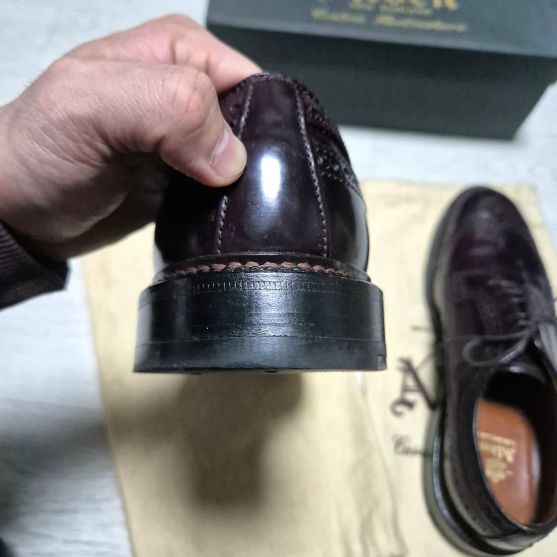 [8.5D] 알든 975 롱윙 1회착 / 990 9901 에드워드그린 상품이미지8