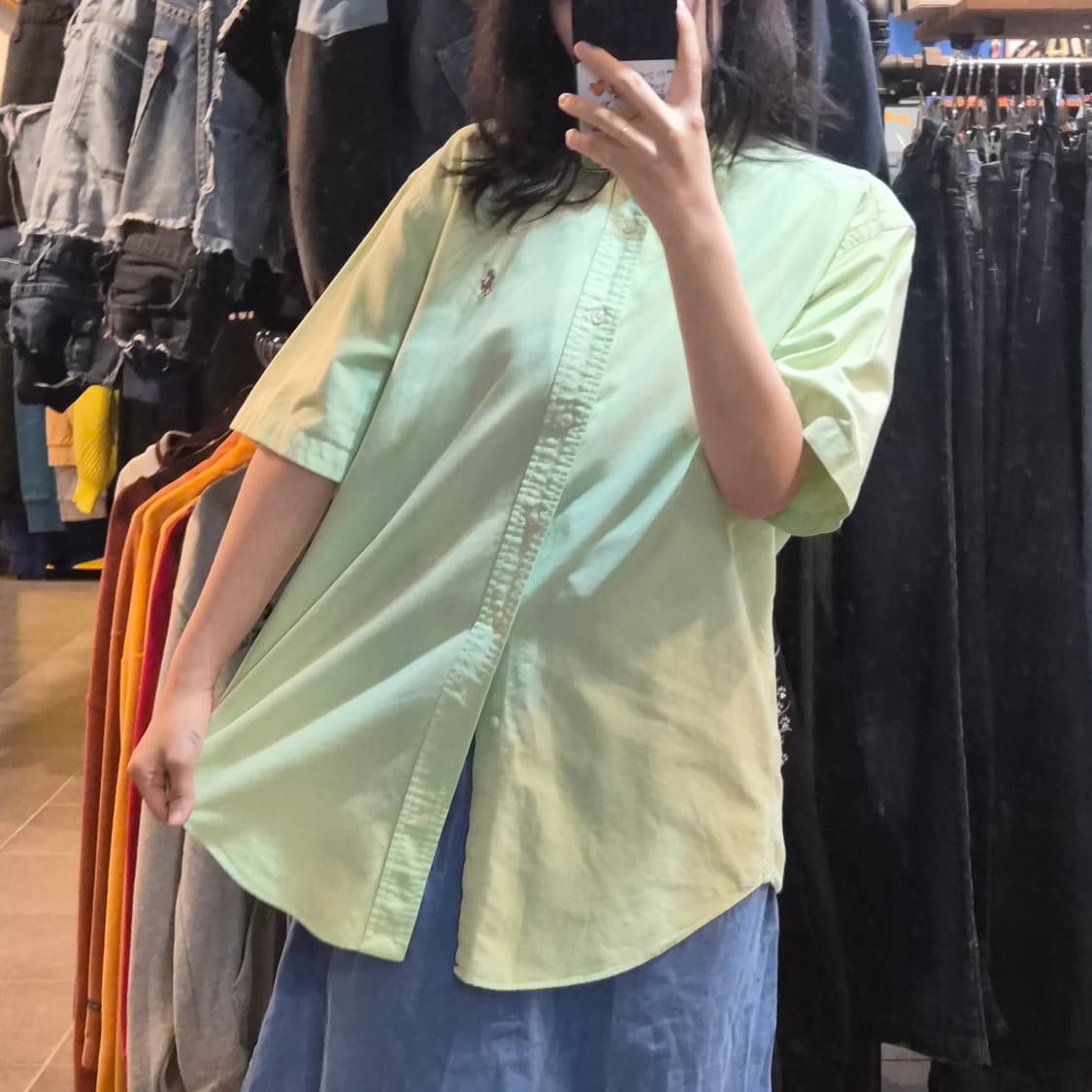 [NO.9] 폴로 반팔 셔츠 파스텔그린 상품이미지2