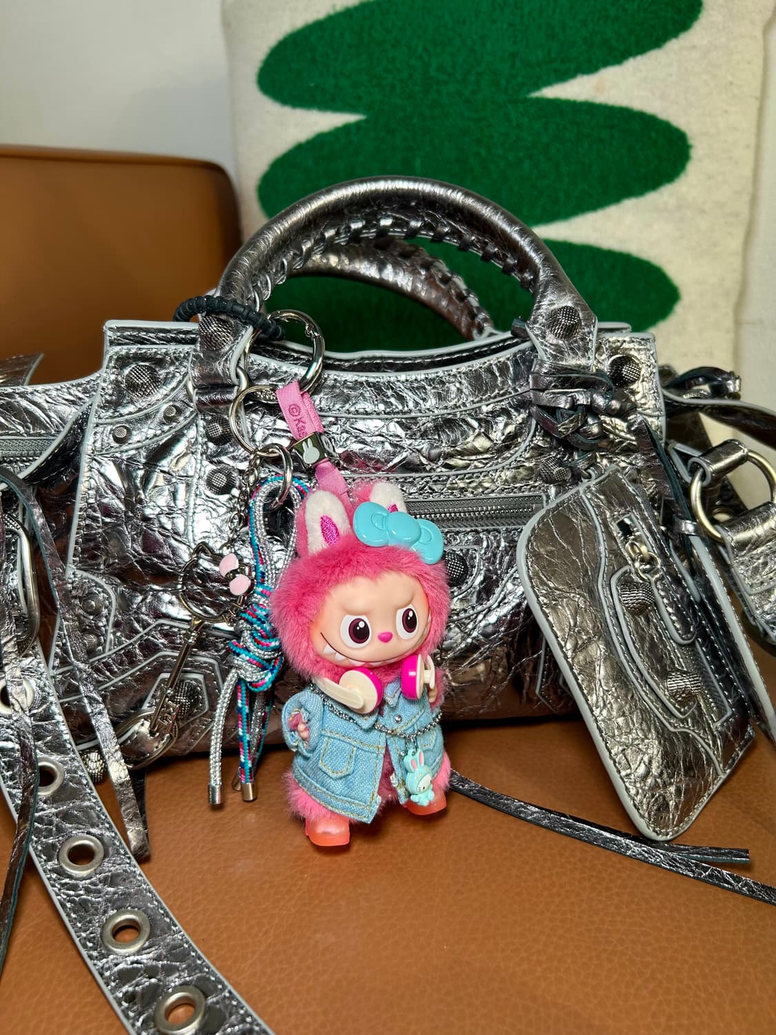 (3)🙊미니라부부+😻키티 조합 커스텀키링“Q” 상품이미지4