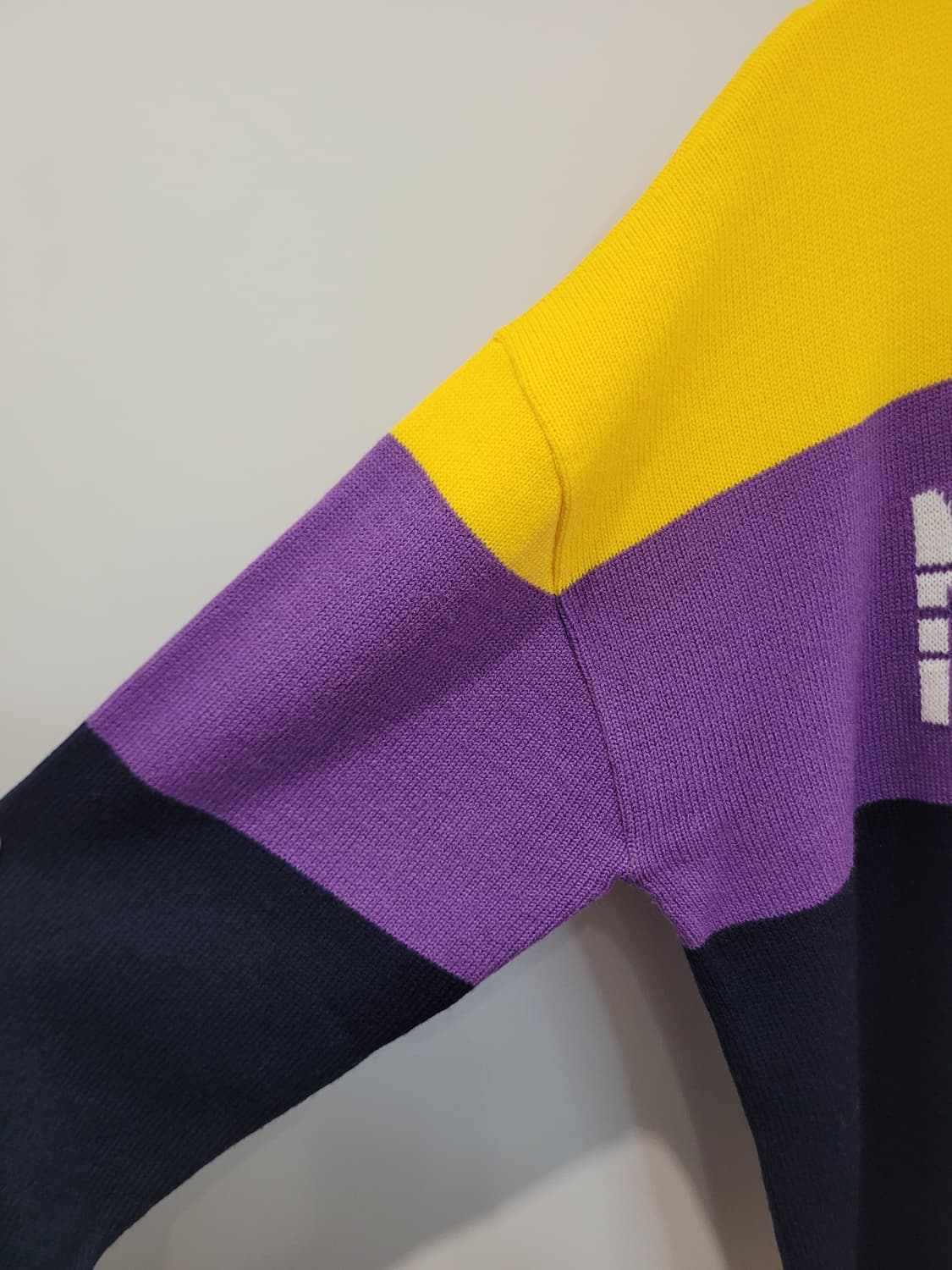 널디 NERDY 컬러 블록 니트 스웨터 오버핏 M사이즈 상품이미지4