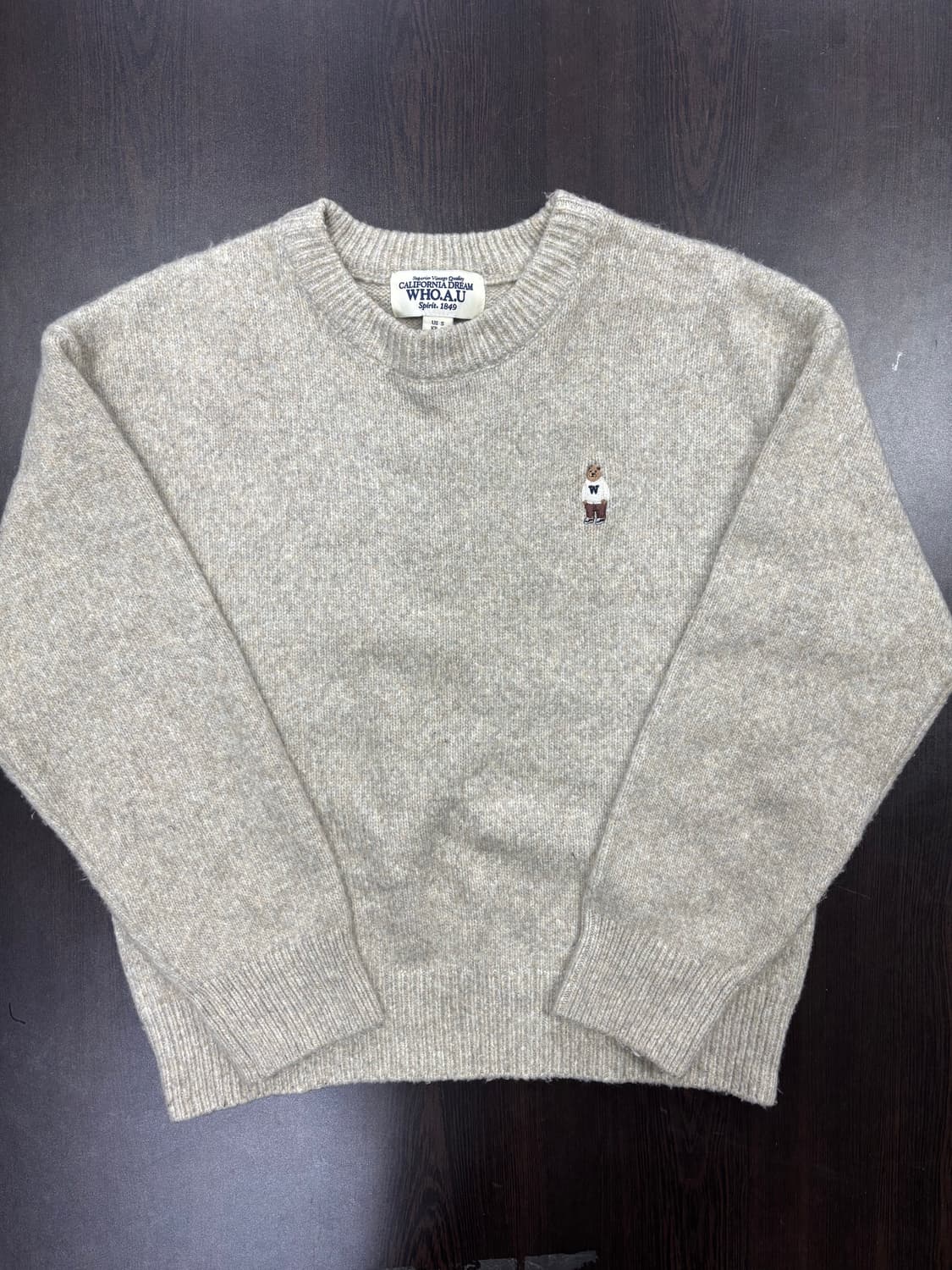 WHO.A.U 곰돌이 니트 스웨터 상품이미지1