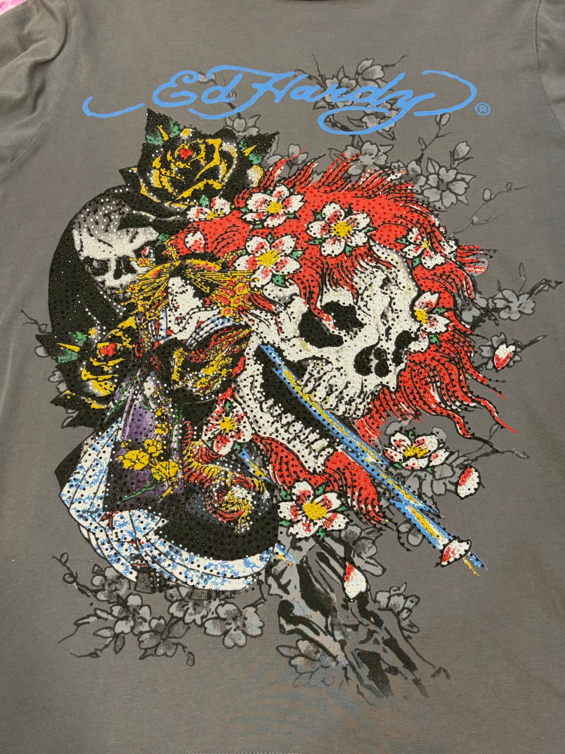 Ed Hardy cubic skull long sleeve 상품이미지10