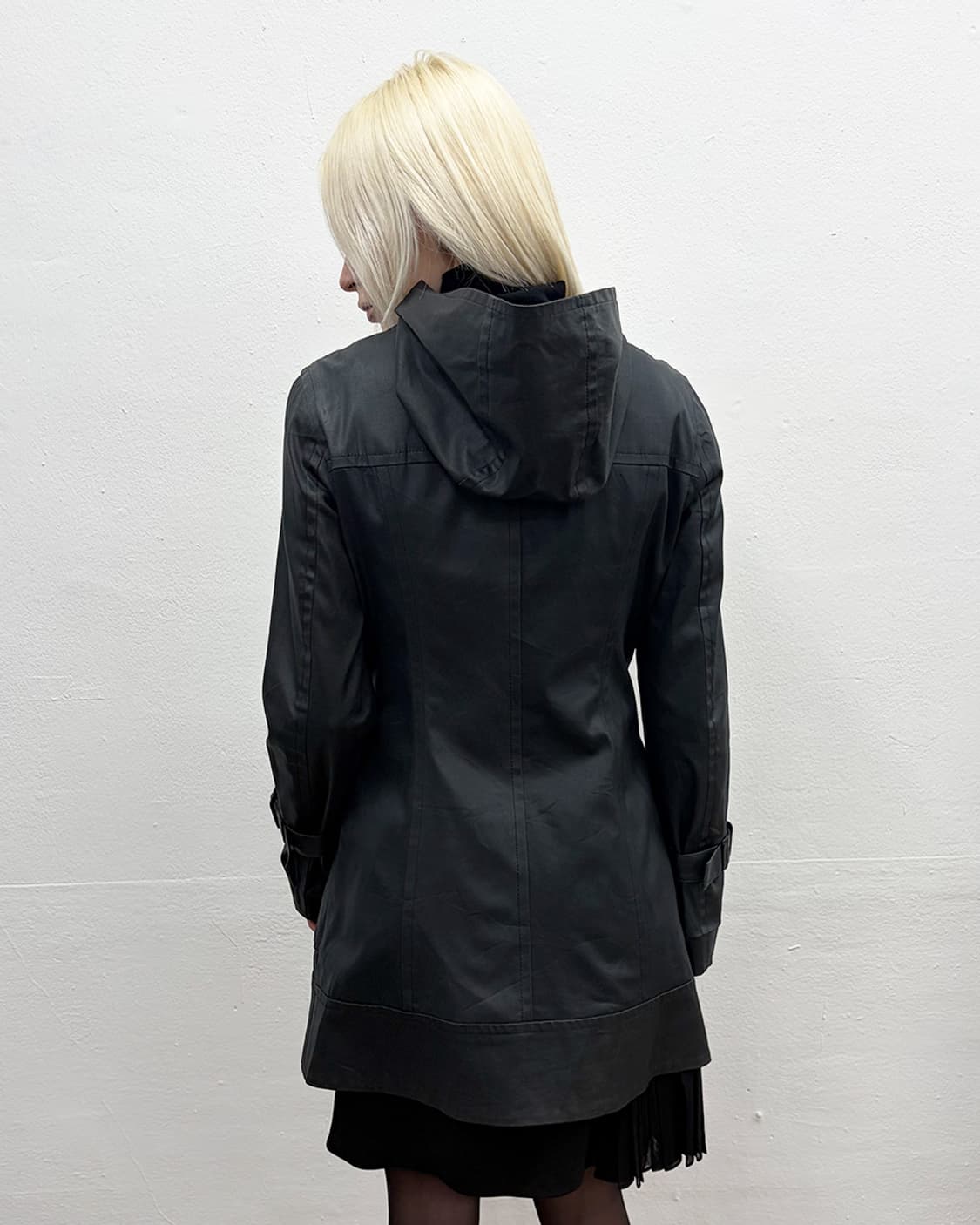 빈티지 왁스 코팅 후디드 코트 상품이미지2