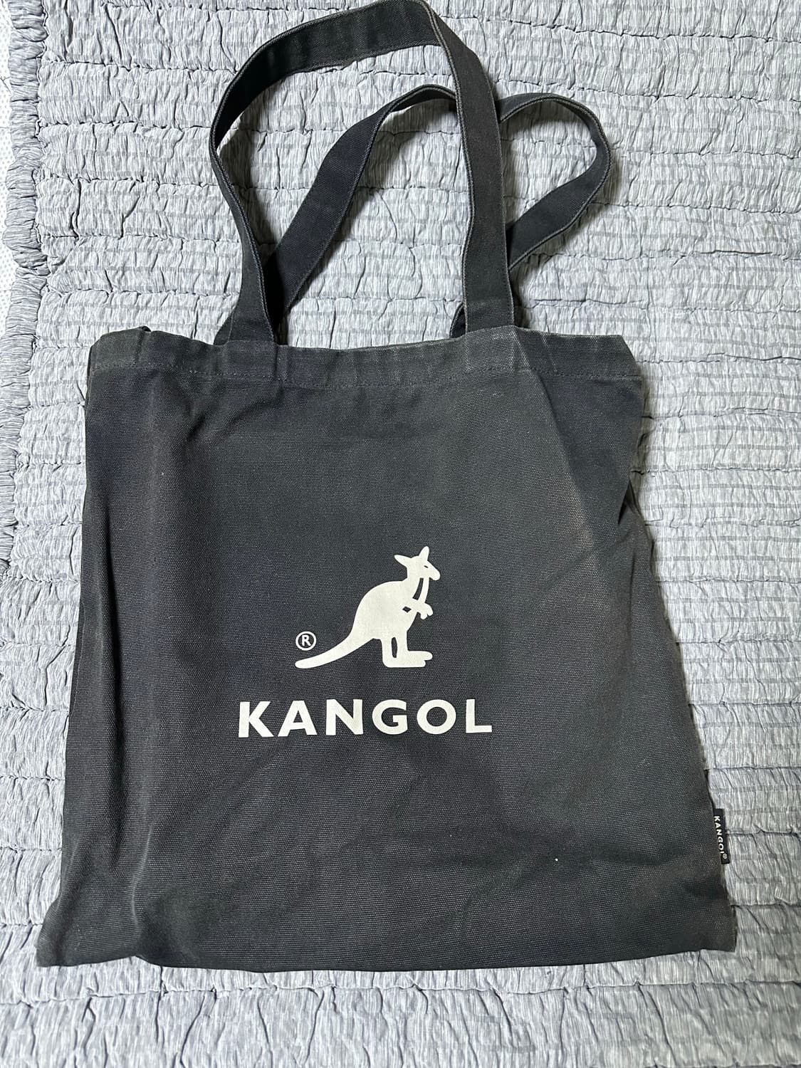 캉골 블랙 캔버스 토트백 상품이미지1