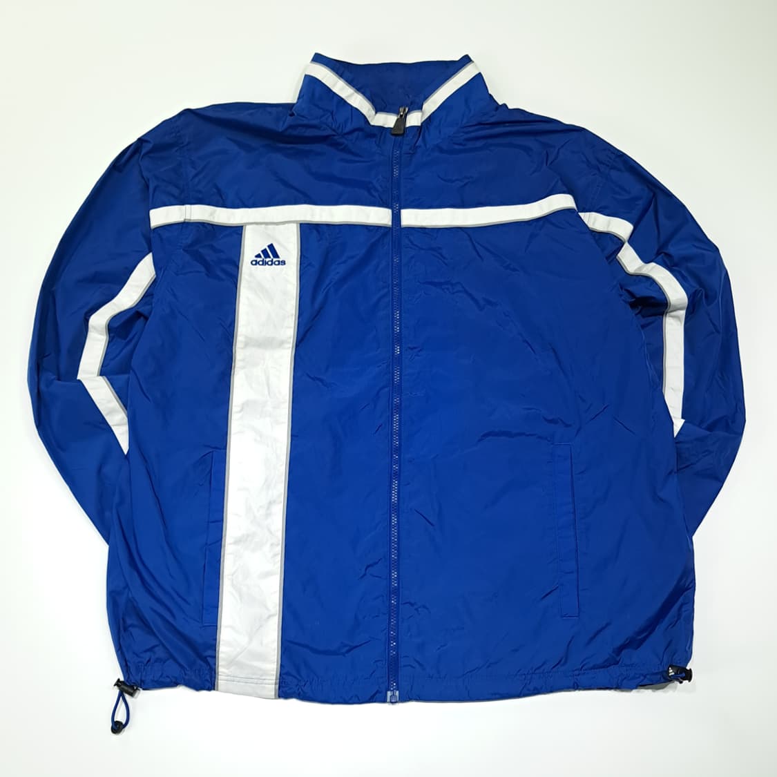 CL734 XL 아디다스 00s 블루 화이트 바람막이 자켓 상품이미지1