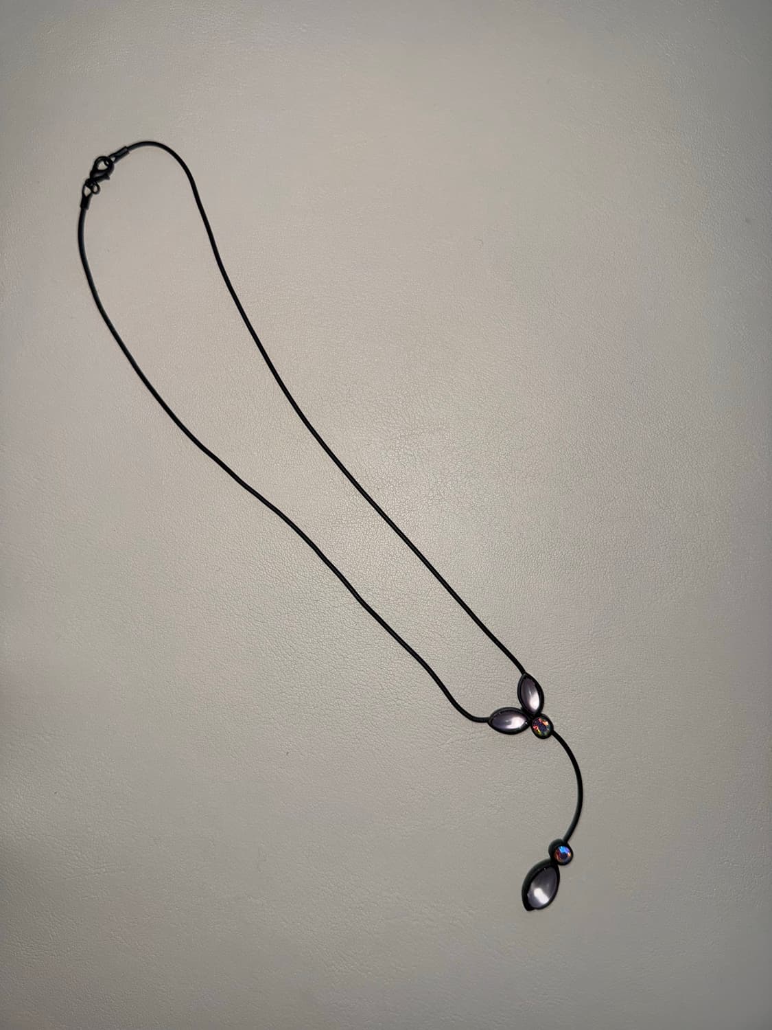 미착용) 블랙 퍼플 펜던트 목걸이 스와로브스키 디디에두보 제이에스티나 상품이미지1