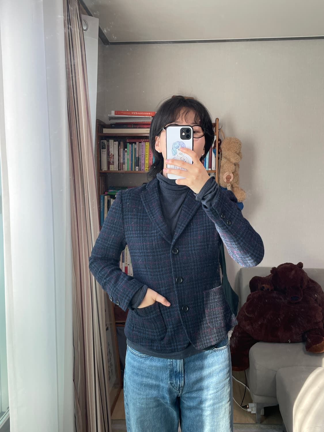 유니클로 체크 자켓 상품이미지1