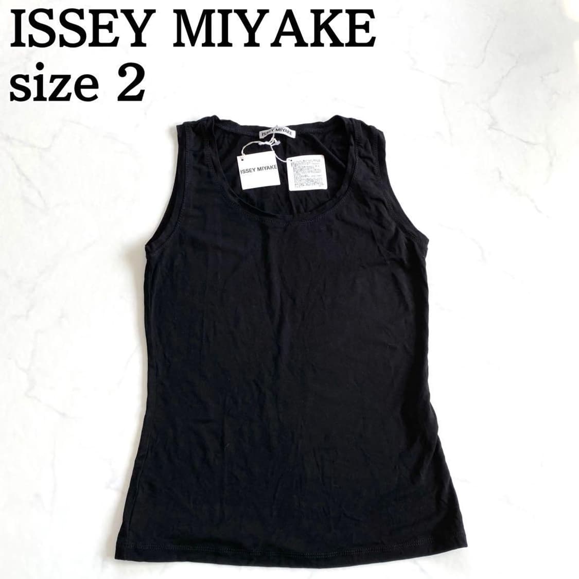 이쎄이 미야케 블랙 슬리브리스 탱크탑 ( size 2 ) 상품이미지1