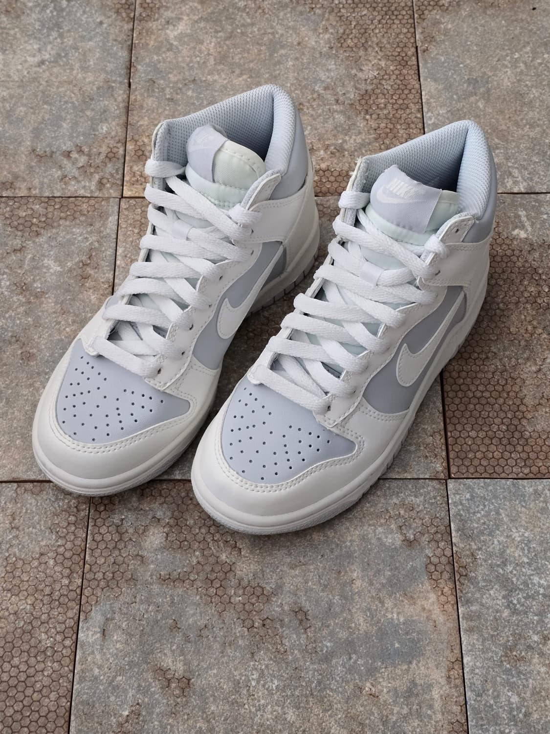 (225)나이키 덩크 하이 퓨어 플래티넘 상품이미지1