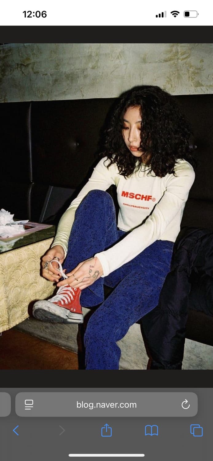 미스치프 형광 스판 티셔츠  상품이미지1