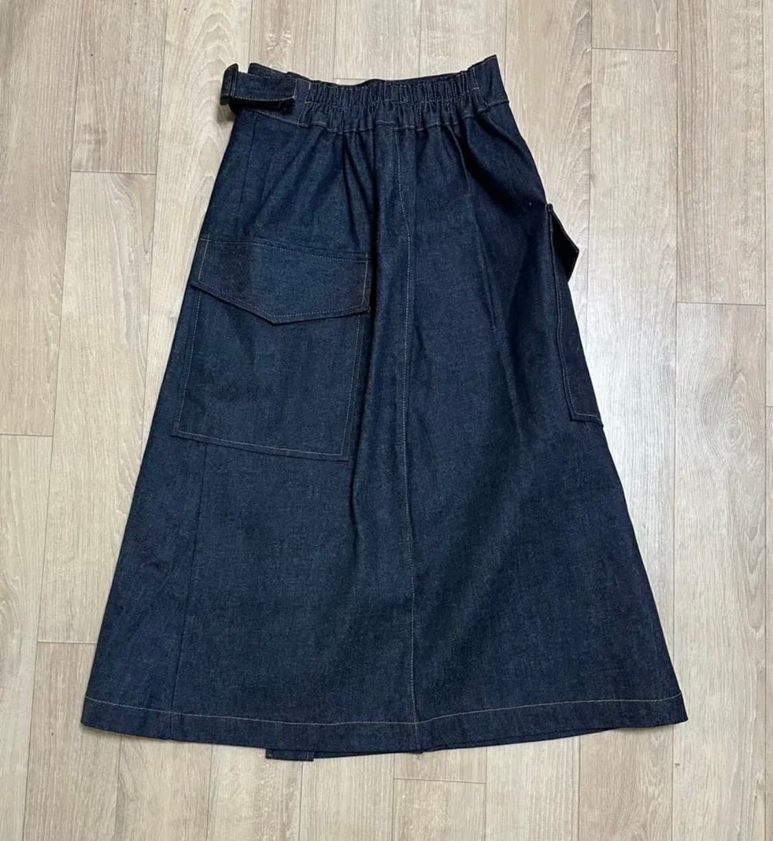 (새상품) 크롭 데님 후드&롱 스커트 셋업 상품이미지7