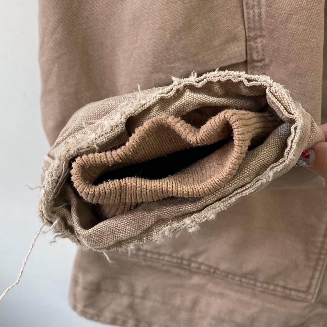 칼하트 C61 샌드스톤 릿지 쉐르파 라이닝 워크 자켓 상품이미지7