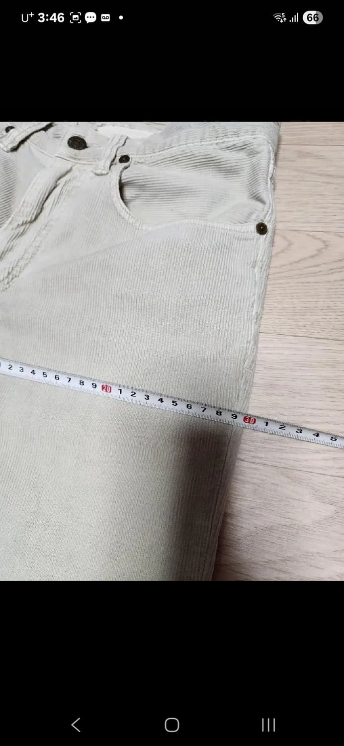 폴로 랄프로렌 오프화이트 칼라 레드자수 슬림 진 팬츠 면바지 30 상품이미지9