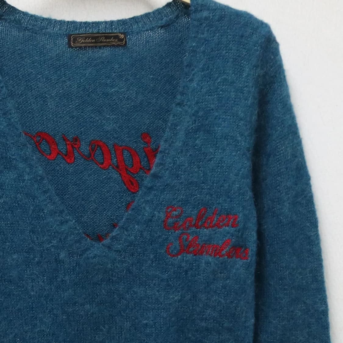 GOLDEN PLUMBER 빈티지 레터링 니트 59273 상품이미지3