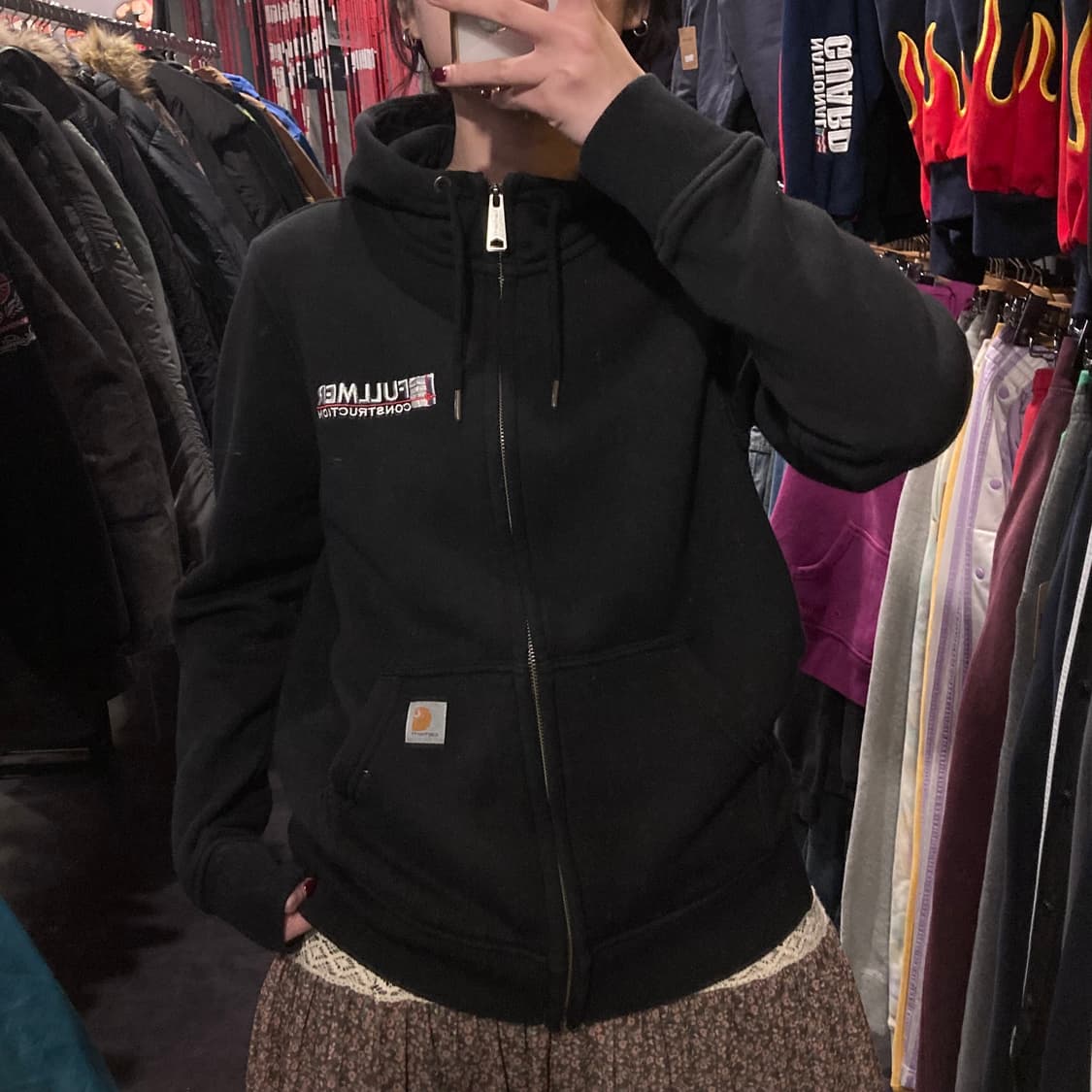 [IM]칼하트 릴렉스핏 후드집업 블랙 상품이미지5