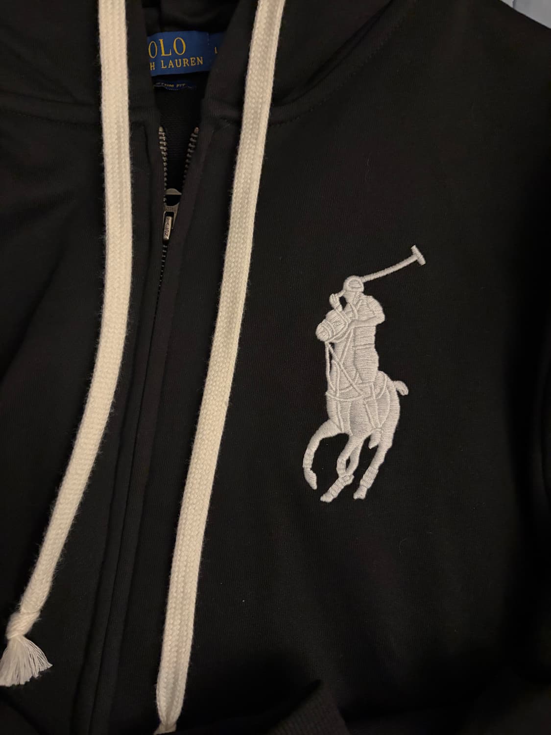 폴로 블랙 후드집업 상품이미지1