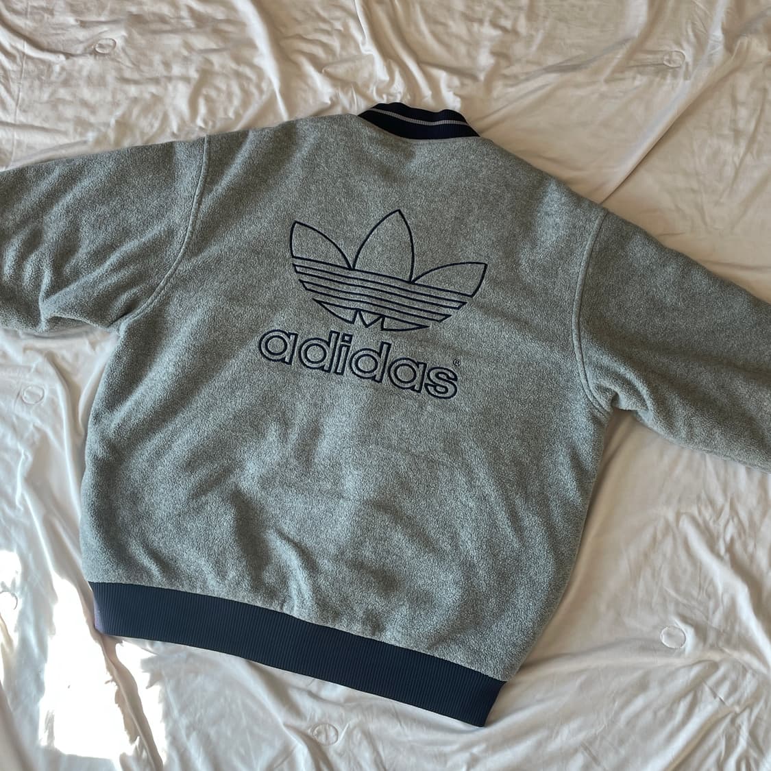 [adidas] 아디다스 플리스 아구점퍼 자켓 그레이 후리스바시티빈티지 상품이미지1