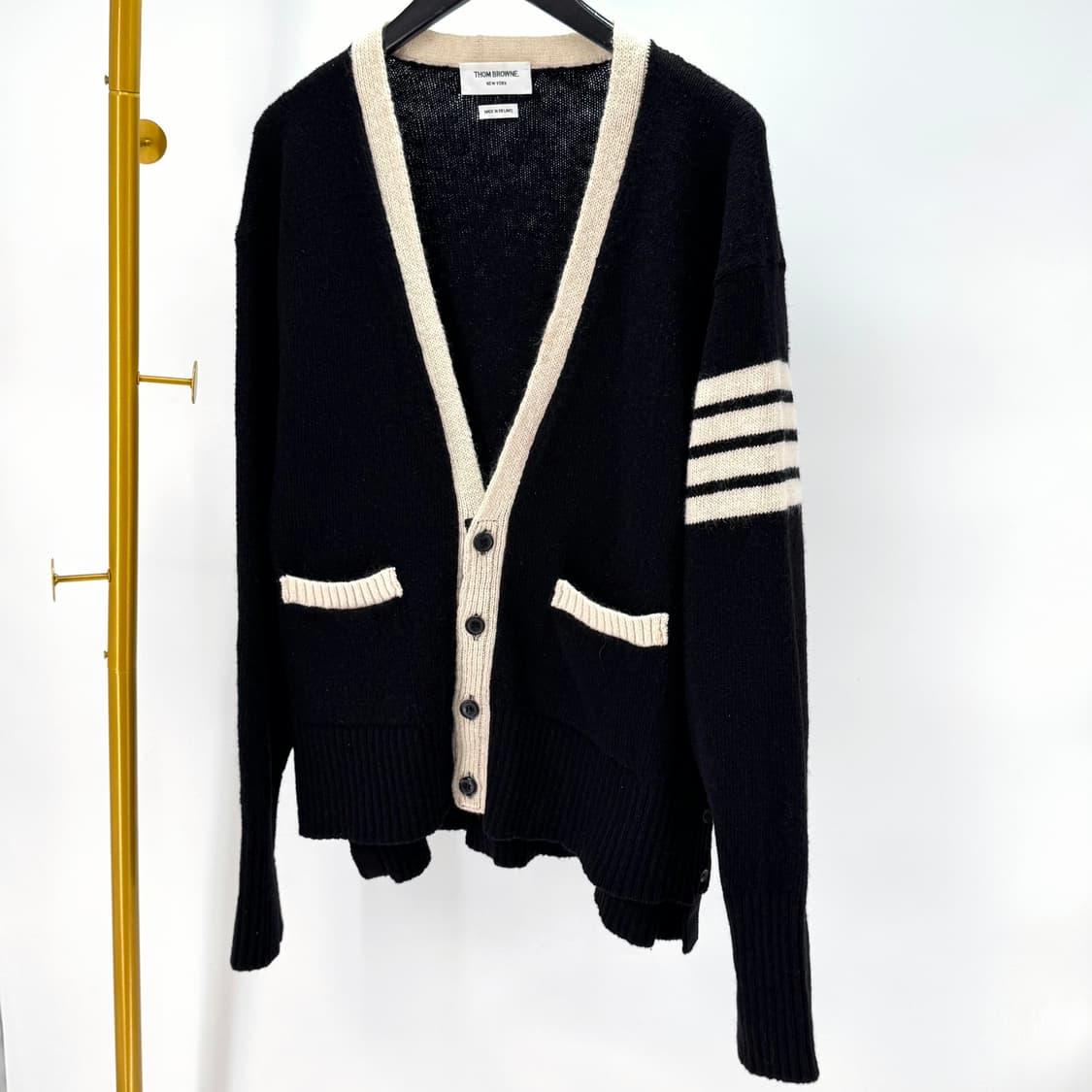 [5사이즈] 톰브라운 사선완장 모헤어 스티치 가디건 (MKC367B) 상품이미지2