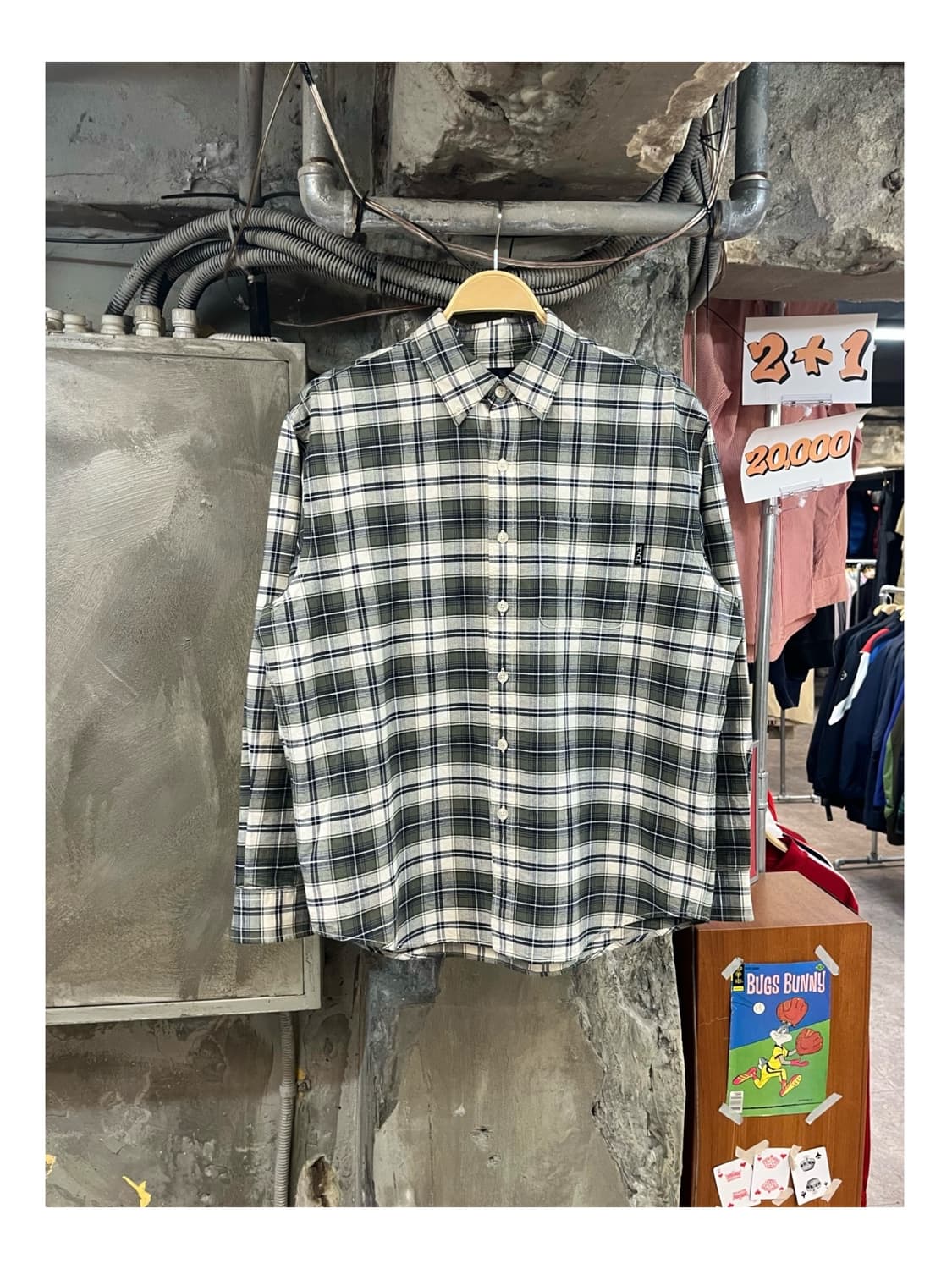 디스이즈네버뎃 체크 셔츠 그린 S #csz3278 상품이미지1