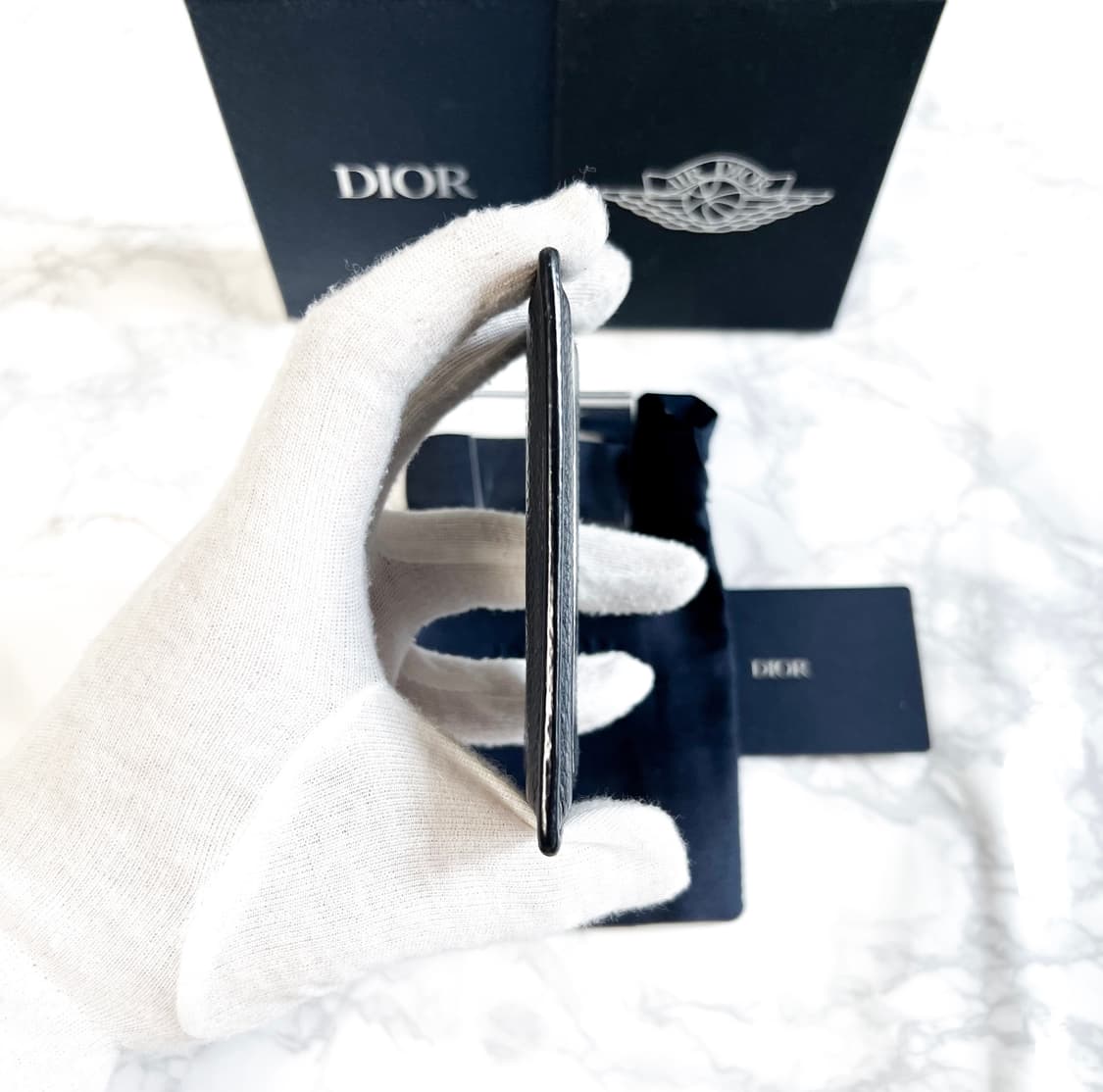 디올 X 에어 조던 윙스 카드지갑 블루 멀티 상품이미지6