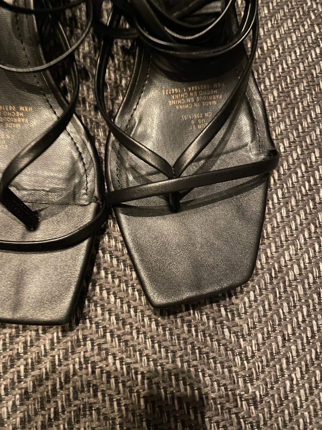 H&M 스트랩 샌들 블랙 EU37/한국240 상품이미지3