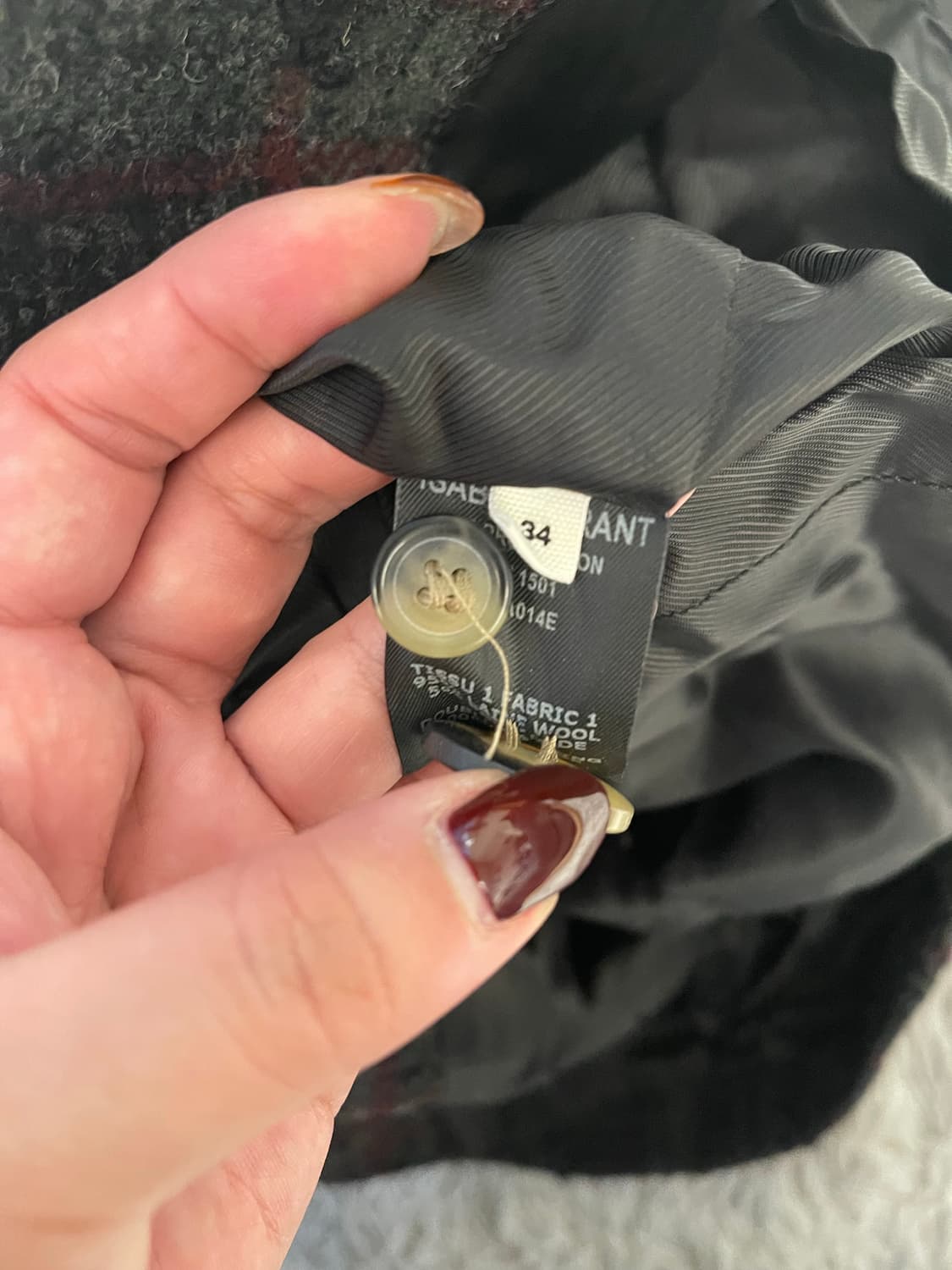 이자벨마랑 에뜨왈 체크 울 자켓 상품이미지3