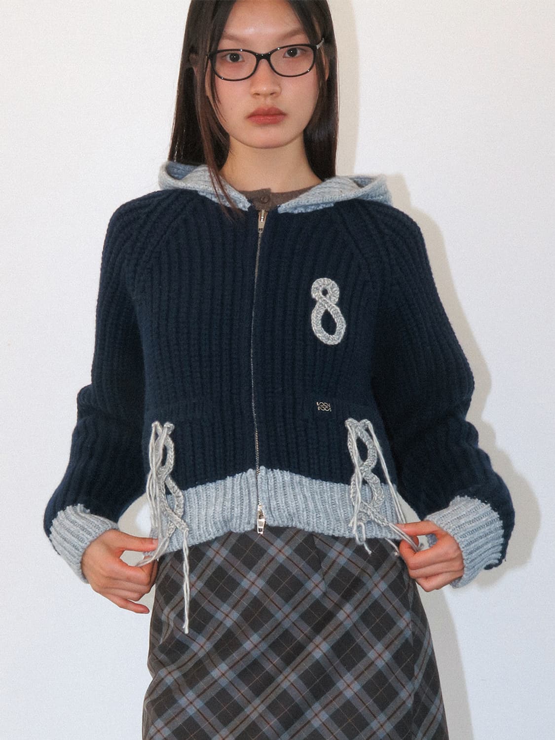 기준 kijun 크로셰 니트 후드 자켓 상품이미지4