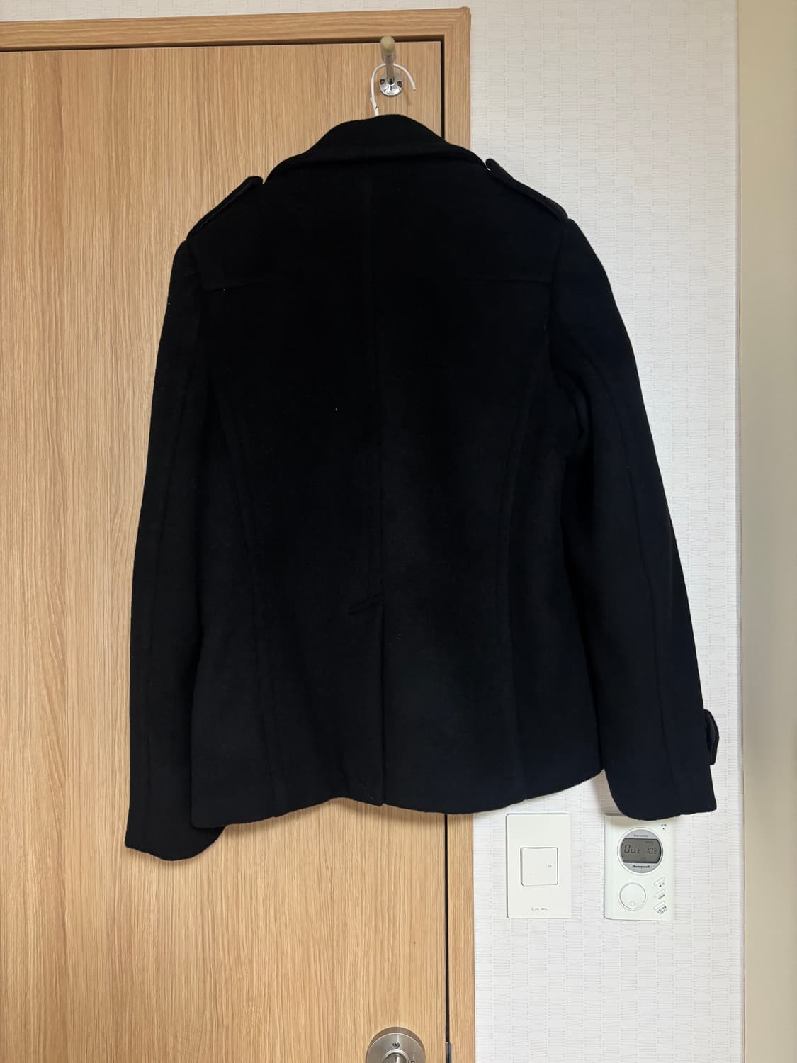 착샷O) 울 피코트 블랙 상품이미지3