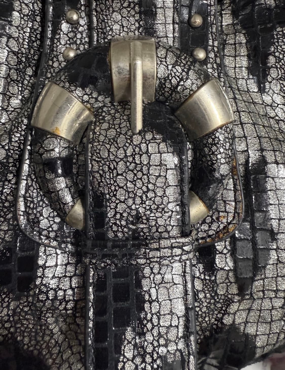 블랙 실버 레오파드 숄더백 상품이미지6