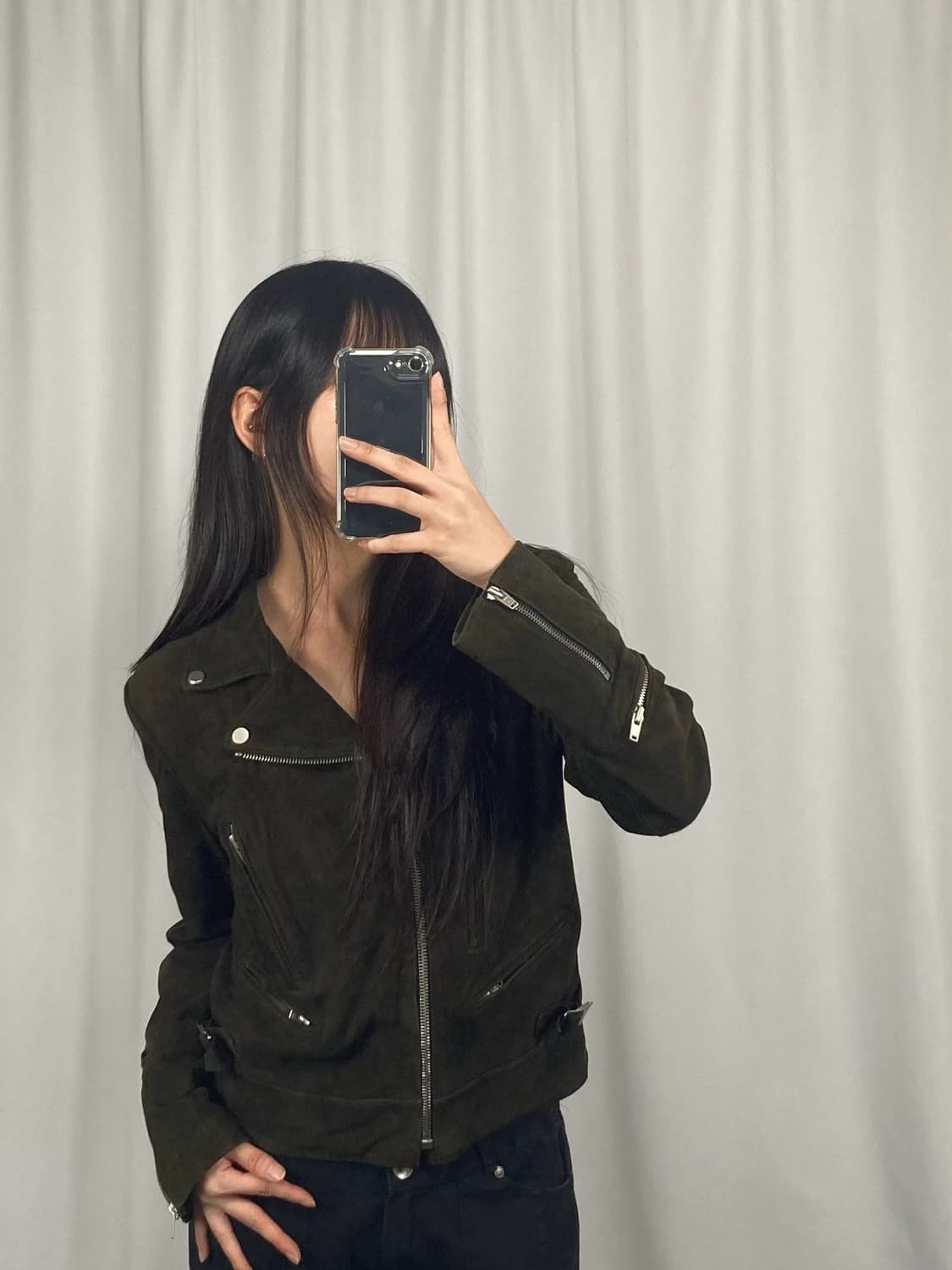 마뗑킴 램스킨 스웨이드 자켓 상품이미지1