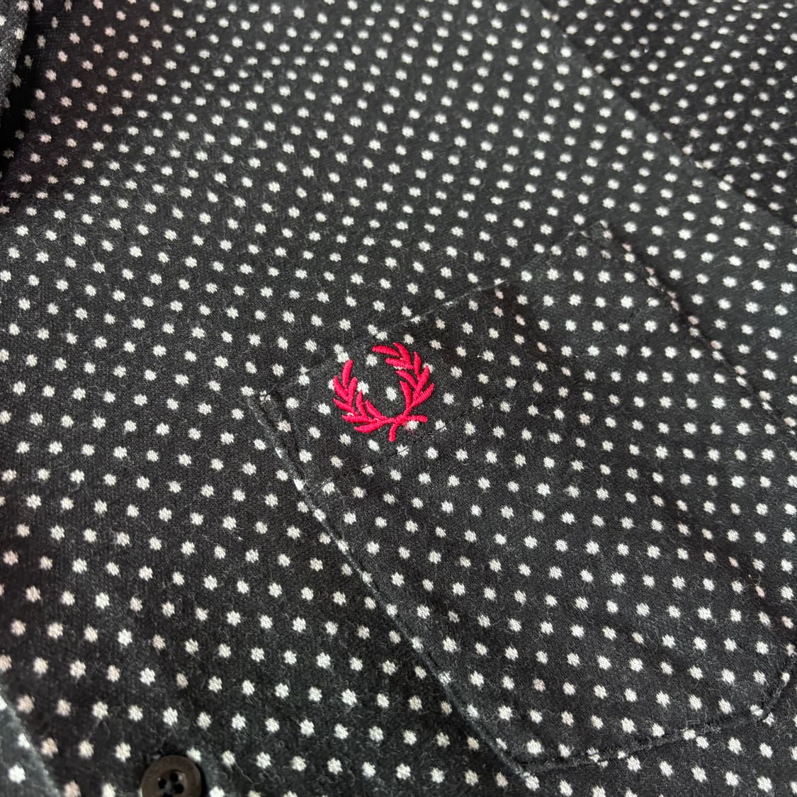 프레드 페리 도트 자수 반팔 셔츠 상품이미지3