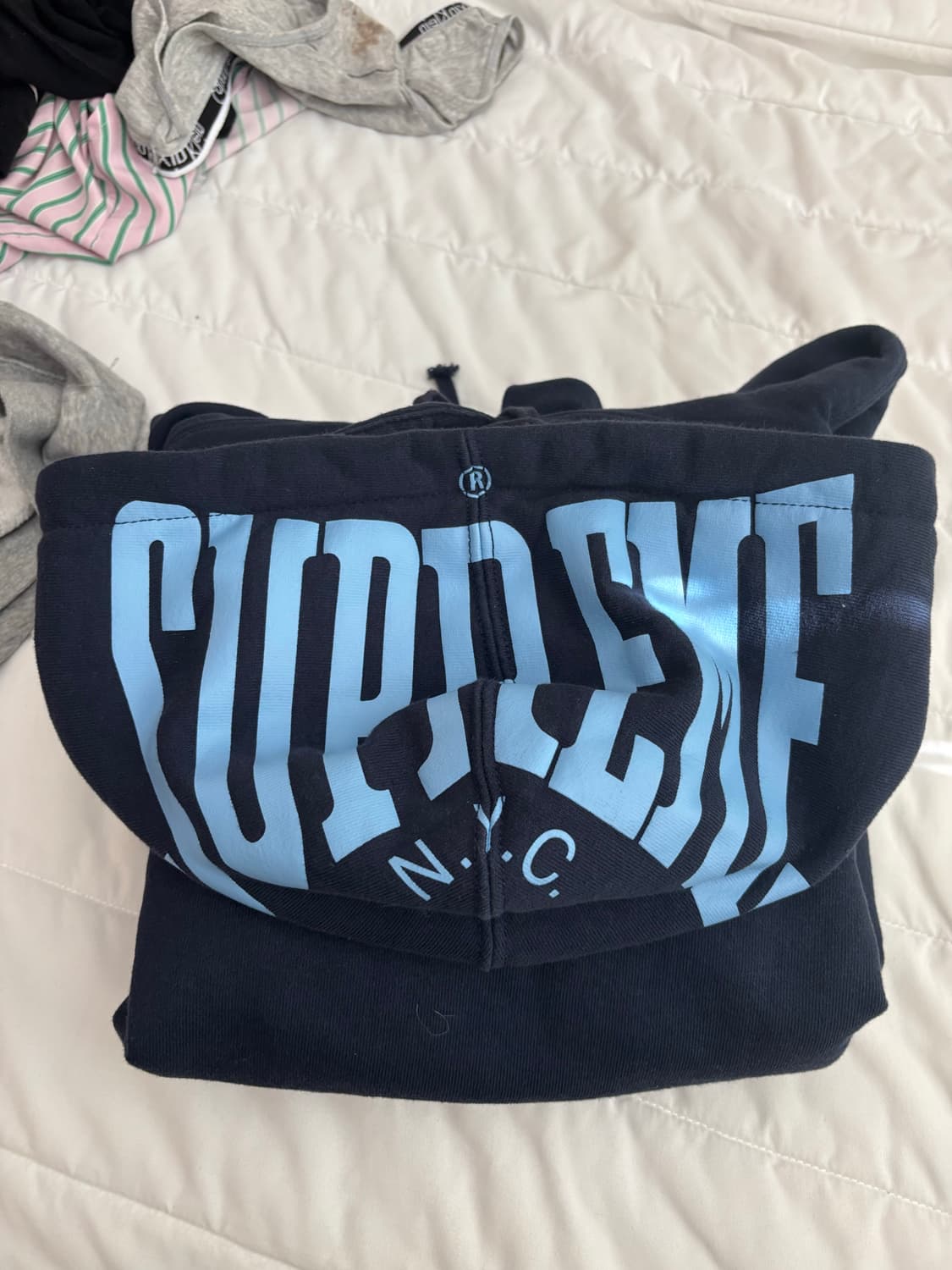 M) 슈프림 로고 후드티 미디움 상품이미지1