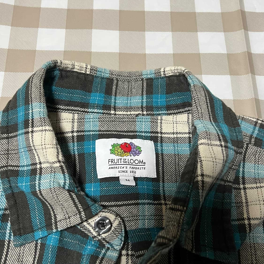 프룻오브더룸 체크셔츠 M 티셔츠 남방 와이셔츠 빈티지 상품이미지2