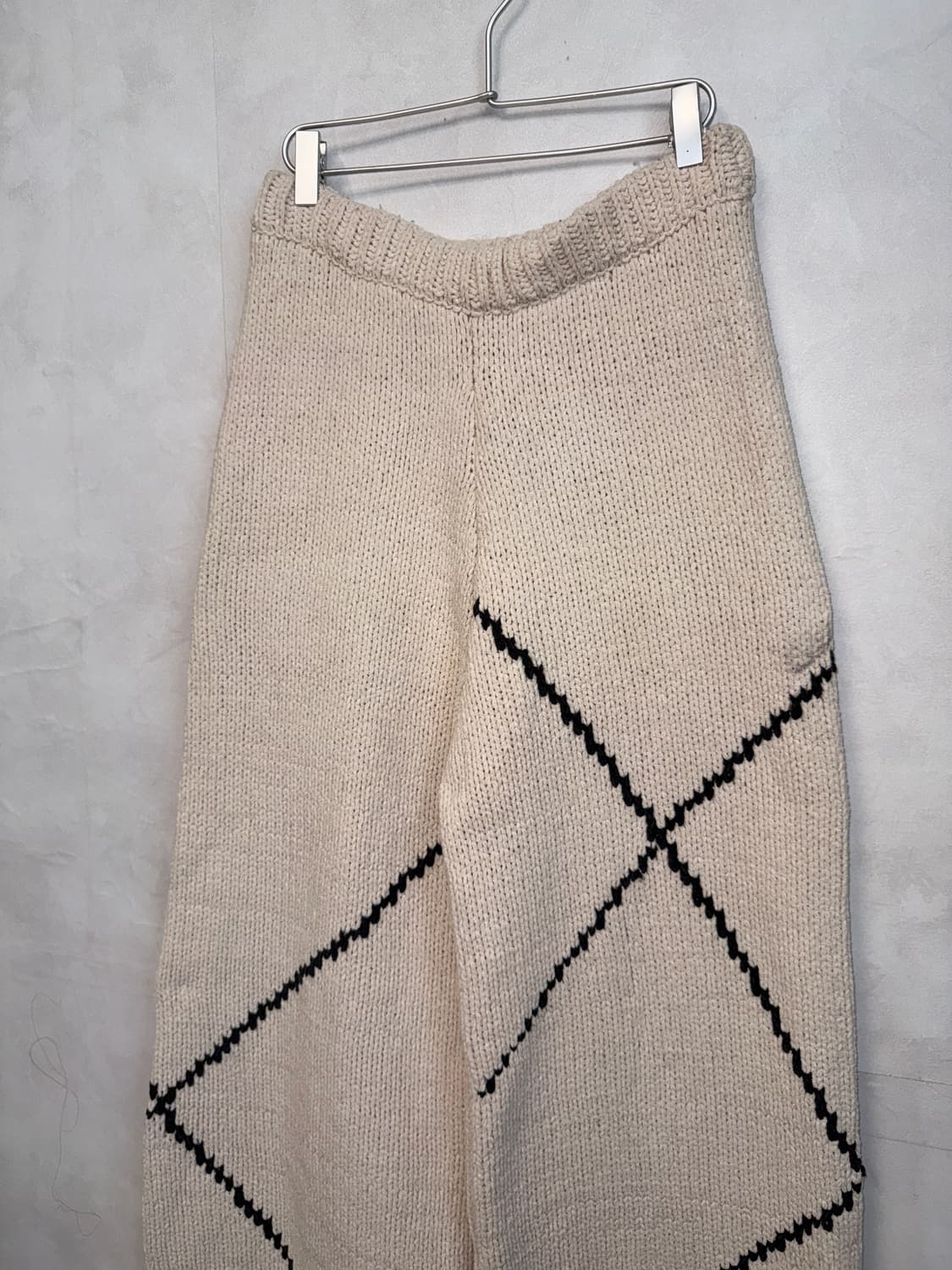 Ivory diamond wide loose knit pants 상품이미지2
