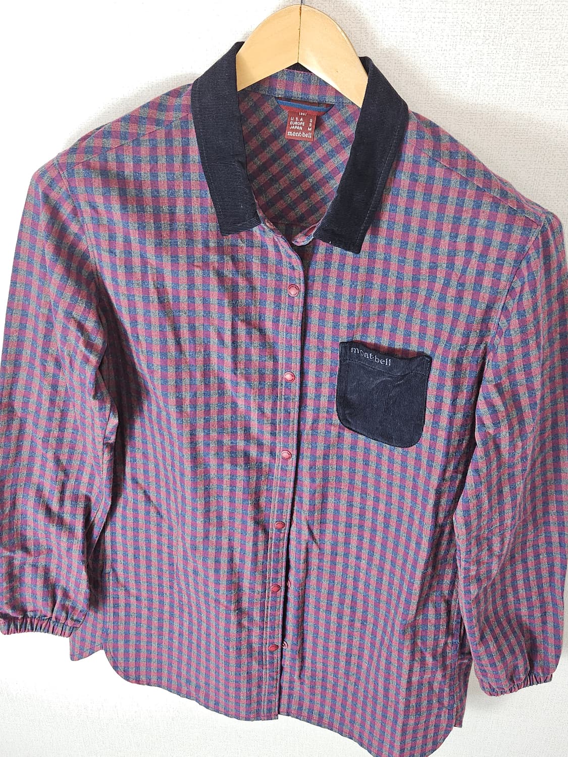 montbell 몽벨 플란넬 빈티지 마멜 버튼셔츠 자켓 스웨이드 M 95 상품이미지2